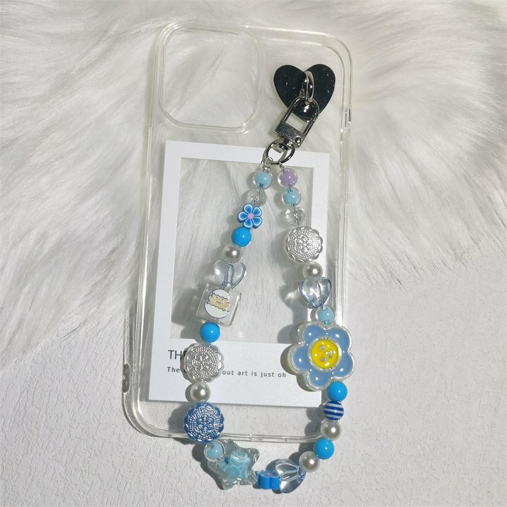 Ốp Điện Thoại Trong Suốt Có Móc Khóa Màu Xanh Dương Cho Iphone 14 6 6S 13 7 + 8 Plus SE 2020 XS XR 11 12 Mini PRO MAX