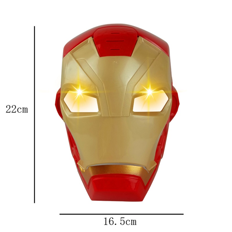 1 Mặt Nạ Hóa Trang Iron Man Captain America Có Đèn LED