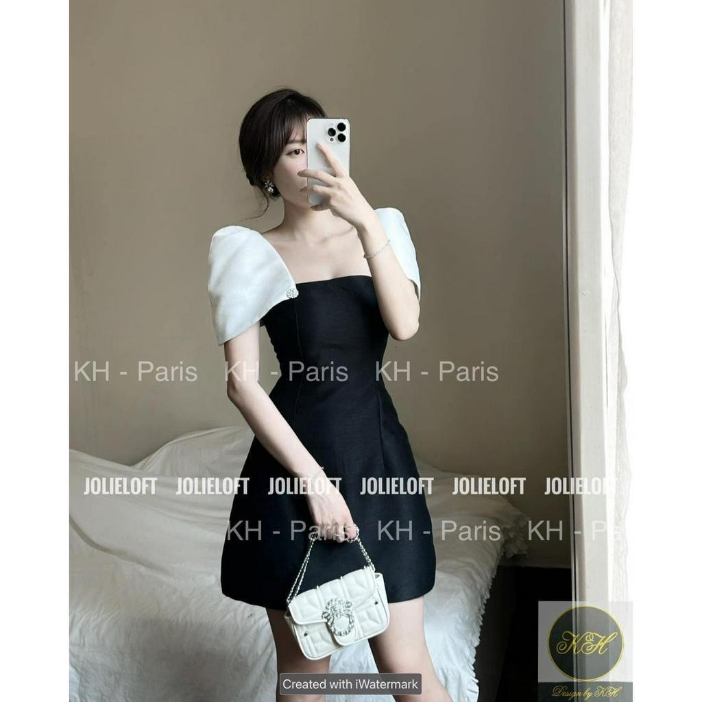 Siêu phẩm em váy tacca cúc Ngọc  Phối tay bồng TH679