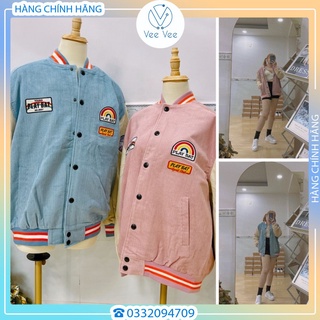 [HÀNG CHÍNH HÃNG] ÁO KHOÁC MLBNY BOMBER NHUNG TĂM LOGO - ÁO VARSITY NAM NỮ UNISEX - HÀNG CÓ SẴN