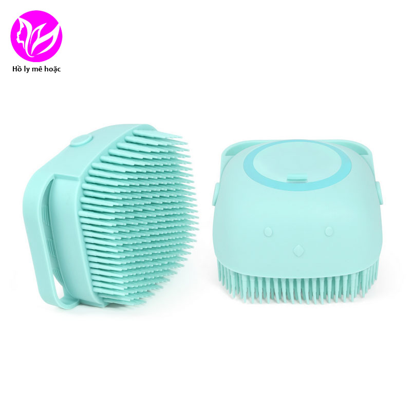 Bàn chải tắm silicon tạo bọt mềm mại, gội đầu, tẩy da chết, massage cơ thể, phù hợp cho bé yêu