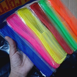 Vỉ 12 cây lược chải tóc 2 đầu chải
