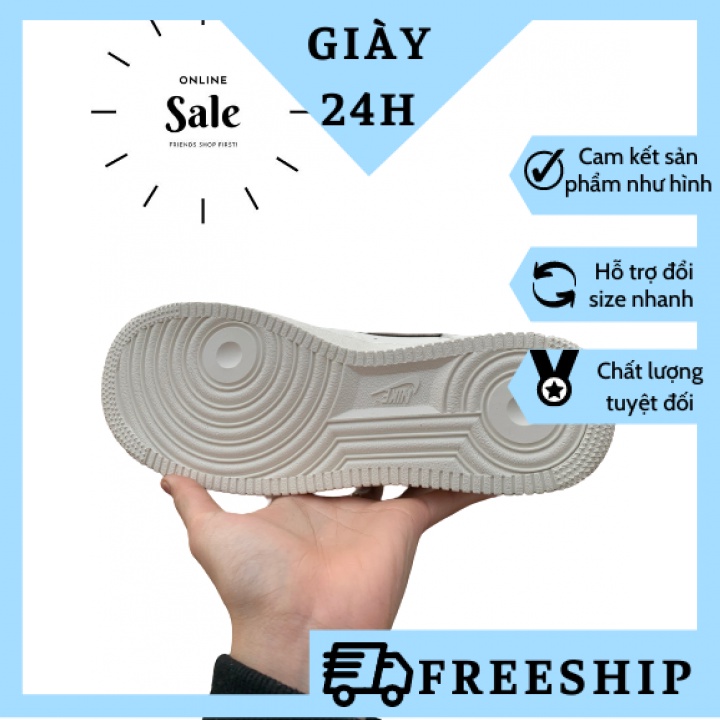 (FREESHIP + ẢNH THẬT 1.1) Giày AF1 Vạch nâu mới 1.1