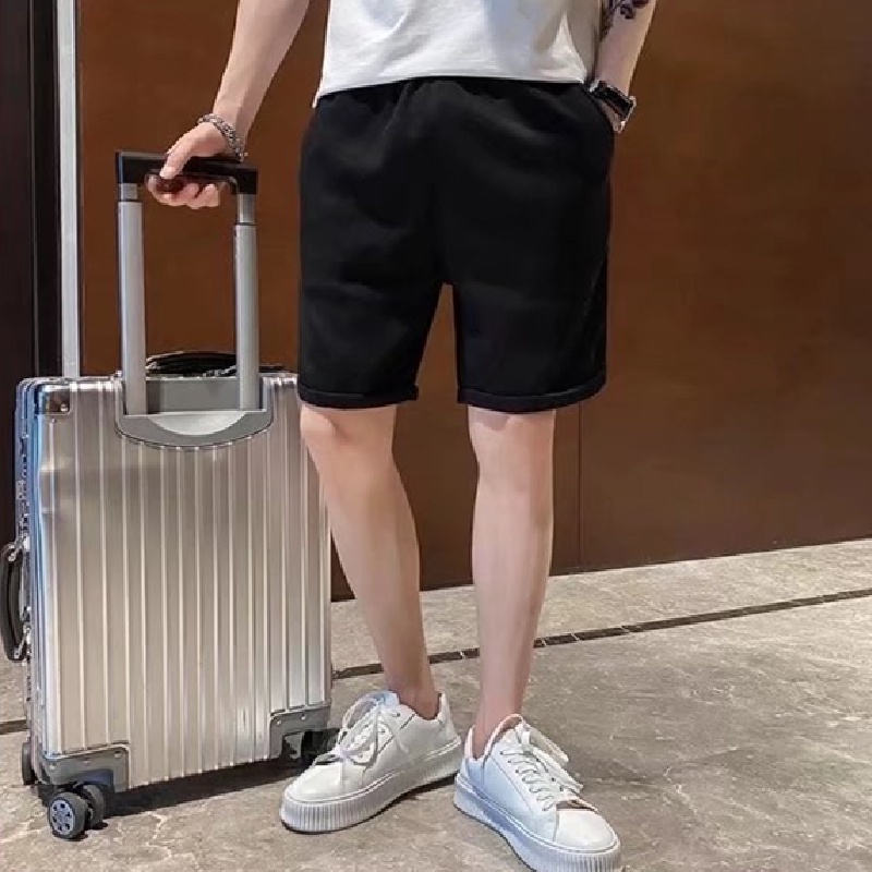 Quần Short Thể Thao Lưng Thun Ống Rộng Phong Cách Hip Hop Nhật Bản Cho Nam