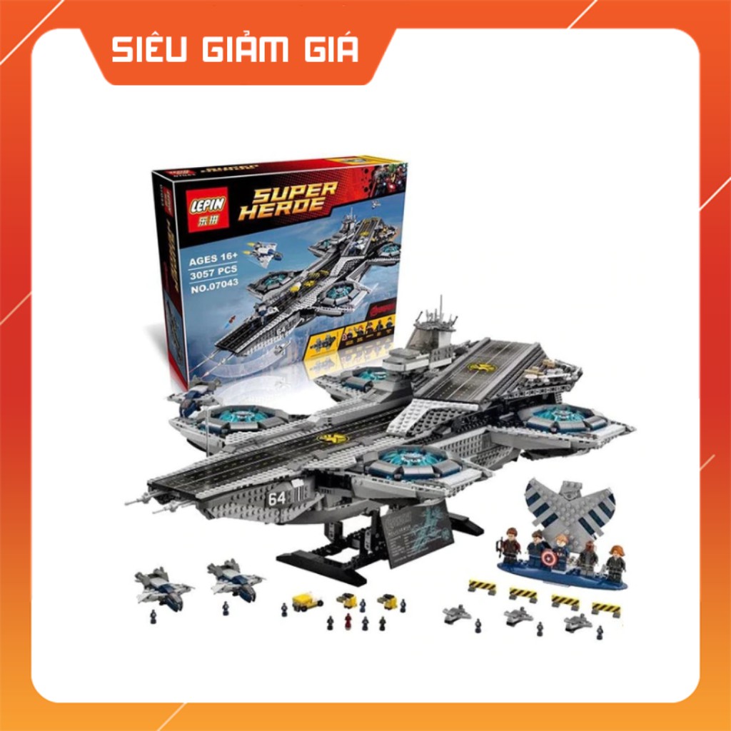 Lego Lắp Ráp Xếp Hình Hàng Không Mẫu Hạm Vũ Trụ Đội Quân Liên Minh Công Lý 3069 Khối LEPIN07043