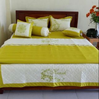 Bộ ga gối cưới satin