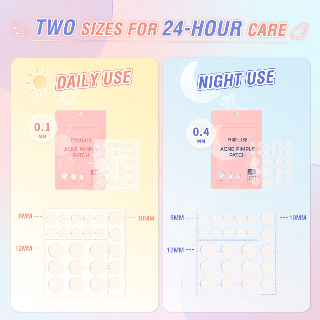 Miếng Dán Hỗ Trợ Giảm Mụn Chăm Sóc Da Pink Flash