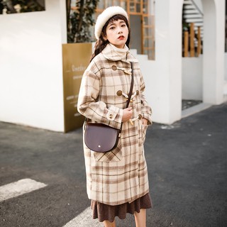 Áo dạ kẻ cài khuy gỗ- Chất dạ mịn dày dặn- Có ảnh thật (order)