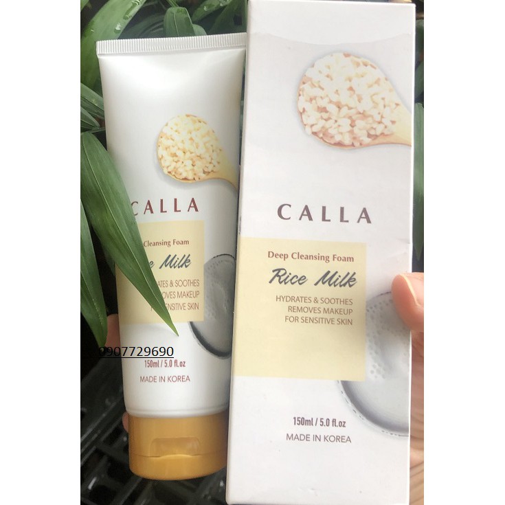 150g Sữa rửa mặt tinh chất trà xanh / tinh chất gạo CALLA HÀN QUỐC