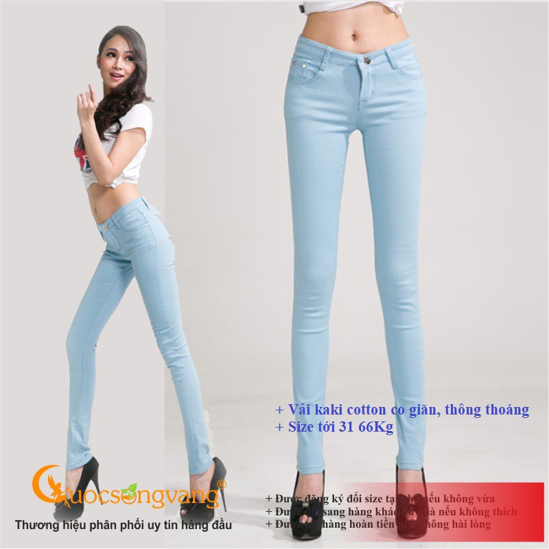 Quần nữ quần kaki nữ đẹp co giãn skinny GLQ019 Cuocsongvang