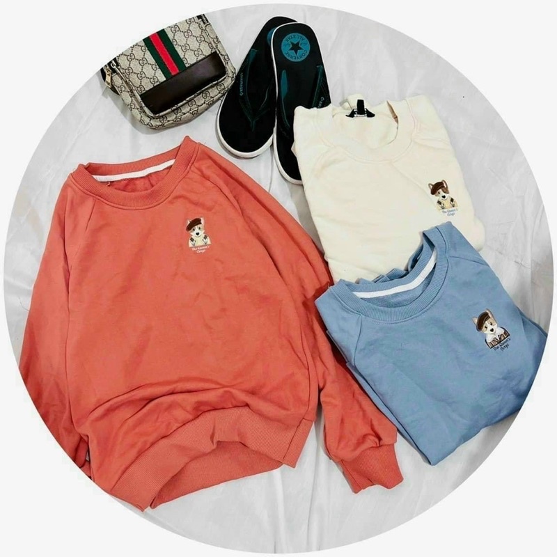 Áo sweater in hình chó from dưới 65kg vải mềm mịn chất pe nỉ