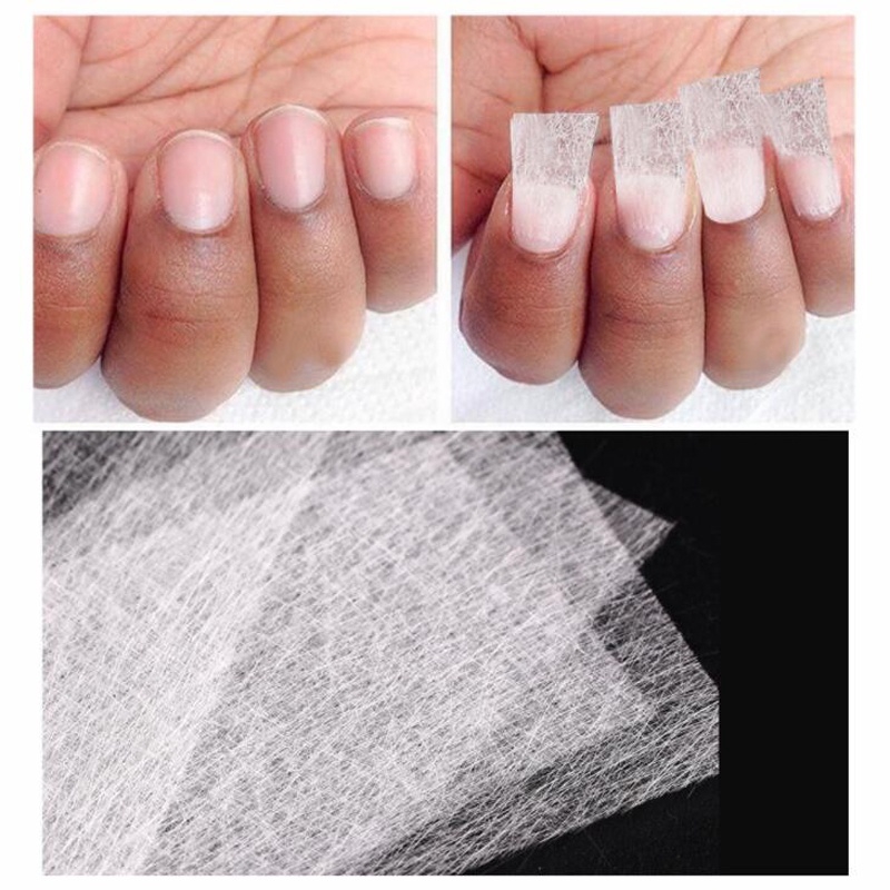 10/20 Tấm lụa sợi thủy tinh nối dài móng tay sắc dùng để làm nail Sợi Thủy Tinh Lụa Không Giấy Dùng Nối Dài Móng