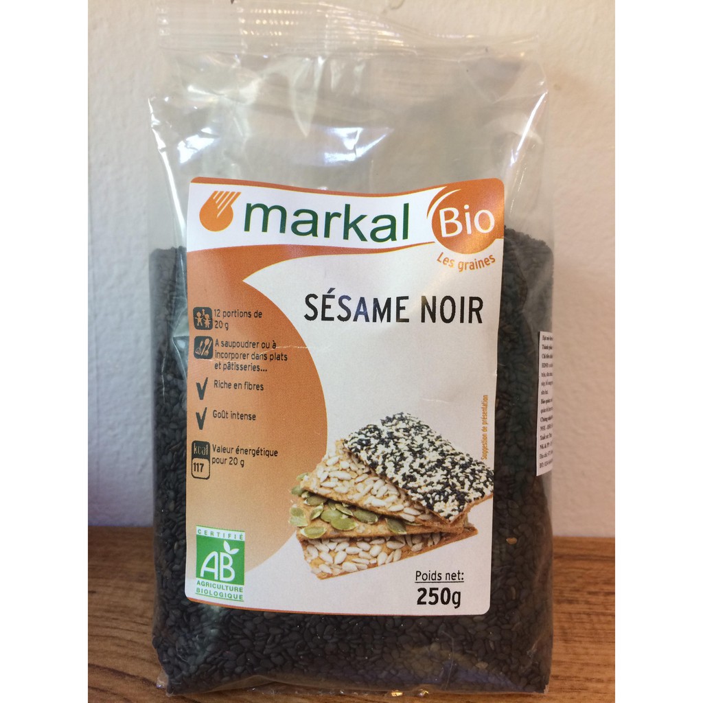 Mè đen hữu cơ 250g vừng đen organic