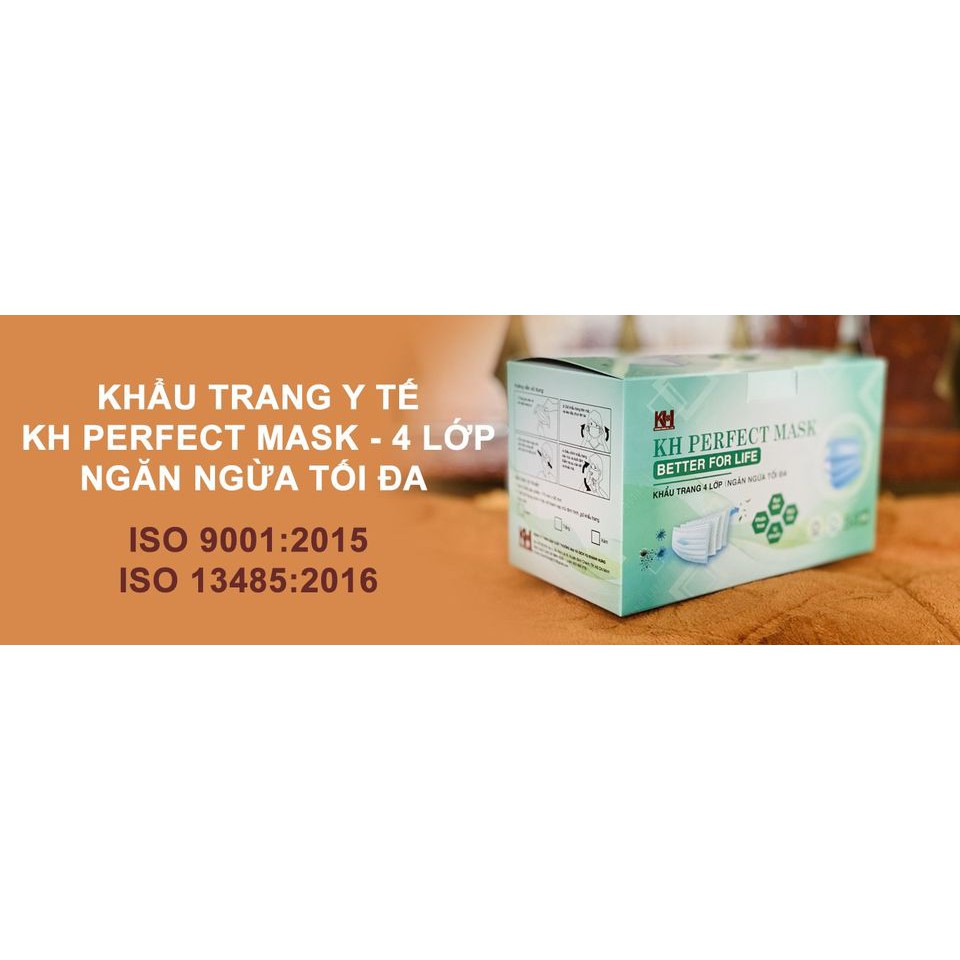 COMBO 5 hộp Khẩu trang y tế 4 lớp (hộp 50 cái) - Hàng Công ty Khánh Hưng  - Mua nhiều giá siêu tốt