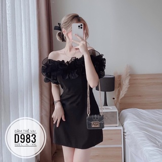BIGSIZE NHUNG LÊ Đầm trễ vai D983