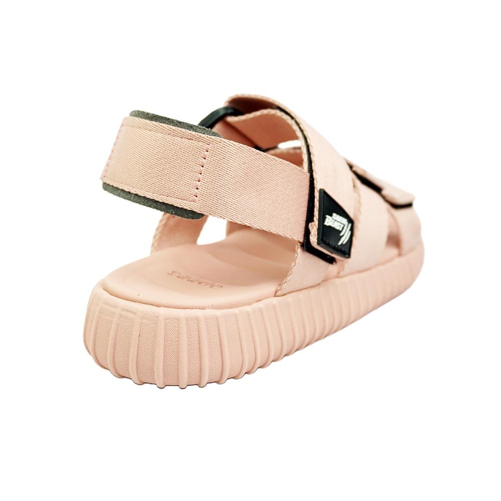 Sandal Saado chính hãng 3 quai BEAST BE02 màu kem Pinky Wolf đế yezi, Dép quai sau nữ đế cao, quai thắt
