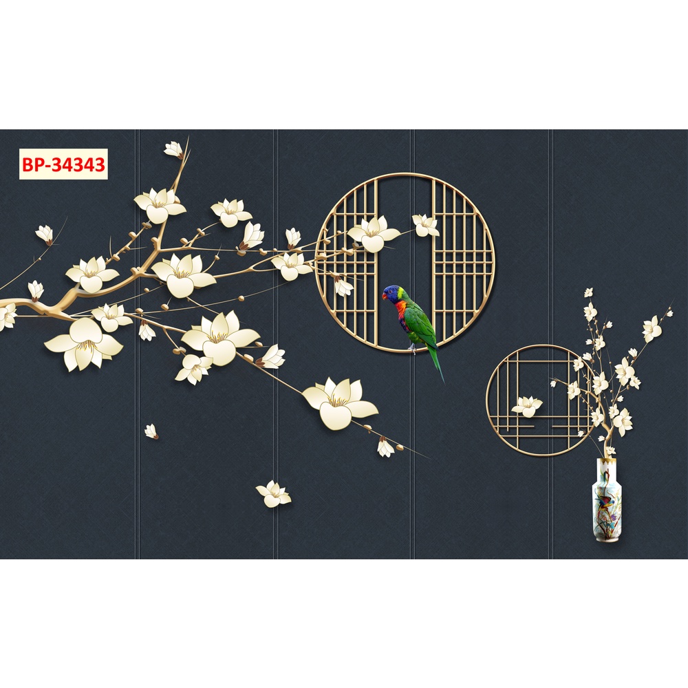 Tranh 3D Dán Tường INDOCHINE Phòng Khách, Phòng Ngủ  độc đáo