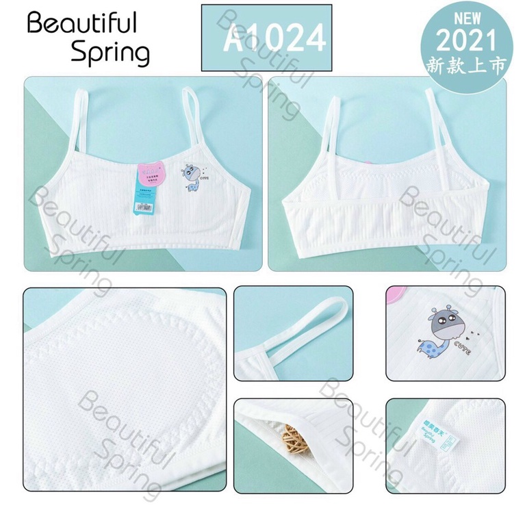 Áo lá bra học sinh cotton cao cấp thoáng mát sping có đệm ngực may dính vào áo 1042