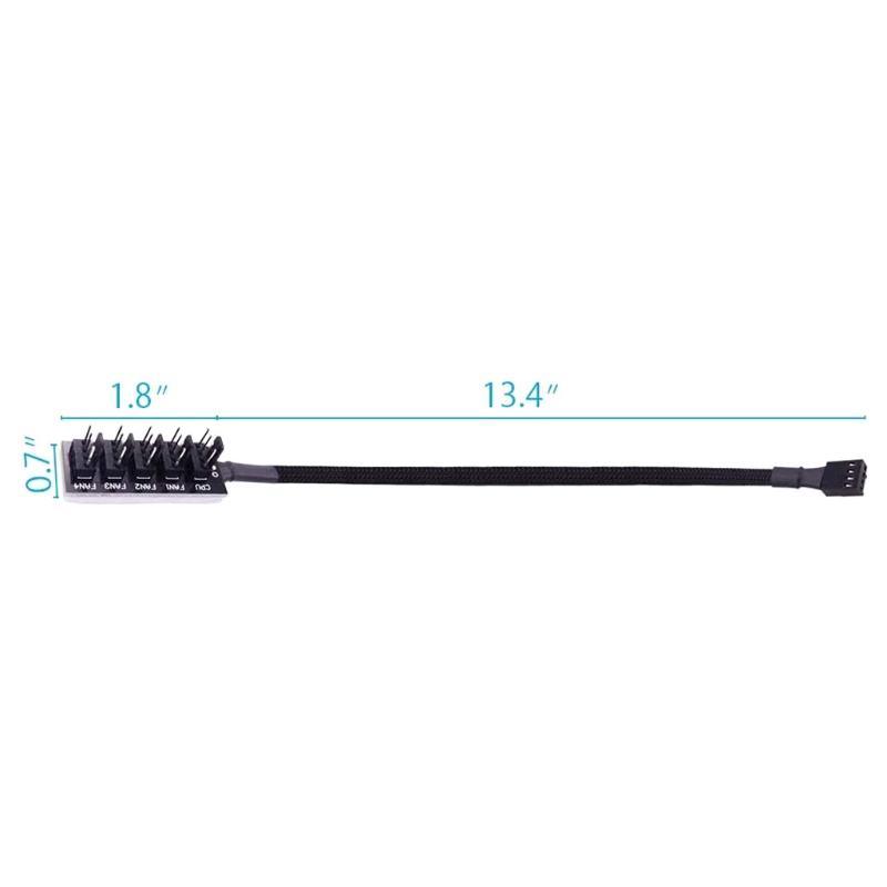 Cáp Chia Nguồn 1 Sang 5 Cho Quạt 4-Pin PWM