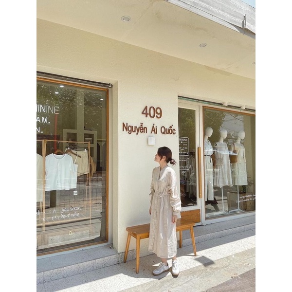 Đầm sơ mi linen trẻ trung năng động