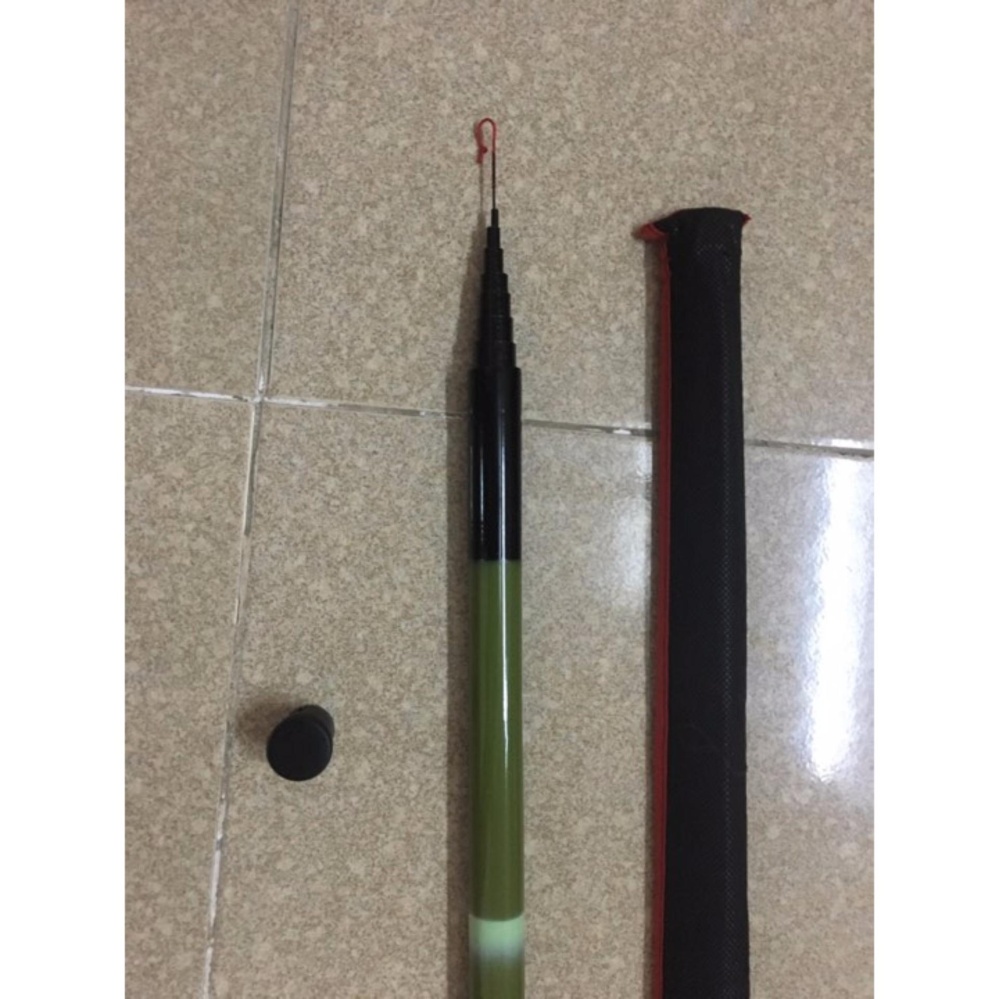 Cần câu tay dạng rút sợi Cacbon 5,4m (Tặng kèm 2 bộ cước Nhật, lưỡi (5 chiếc), phao, chì)