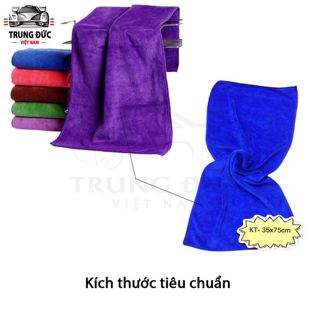 Khăn lau đa năng TRUNGDUCVN sợi microfiber mềm mịn siêu thấm hút lau bếp lau tủ khăn lau xe hơi (giao màu ngẫu nhiên)