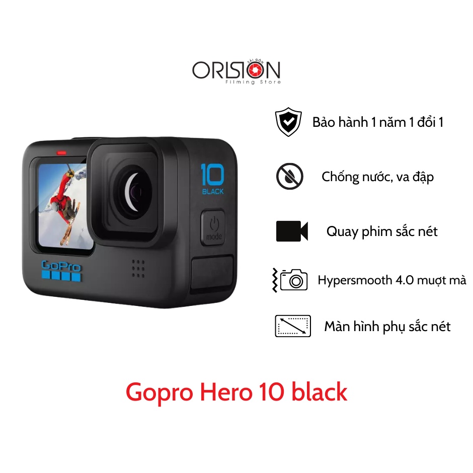 Camera hành động Gopro Hero 10 Black CHÍNH HÃNG. Bảo hành 12 tháng.