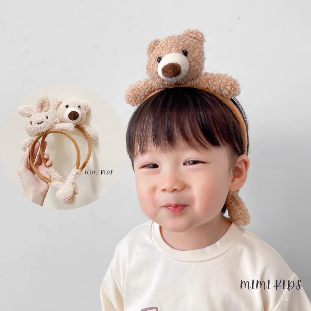 Bờm cài tóc hình thỏ bông, gấu bông đáng yêu cho bé Mimi Kids KT11
