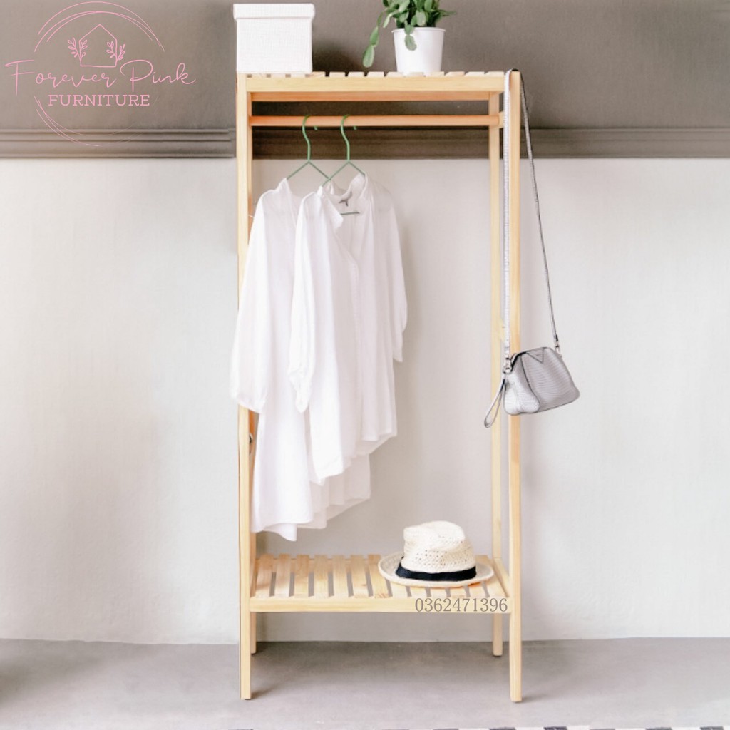 Tủ Treo Quần Ao Gỗ Thong đơn Han Quốc Kệ Gỗ Nhập Khẩu Mỹ Shopee Việt Nam