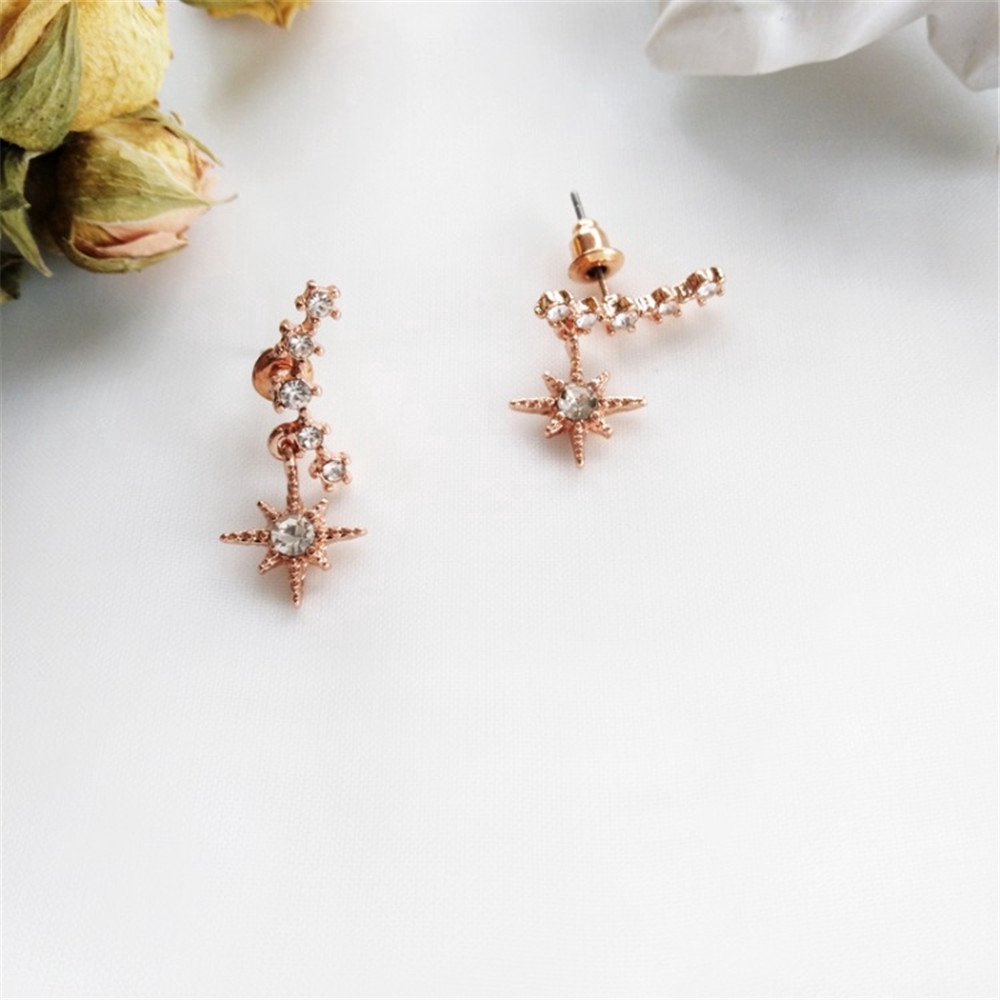 1 Đôi Bông Tai Hình Ngôi Sao Phong Cách Hàn Quốc