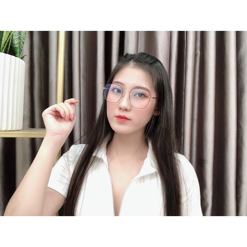 Gọng kính titanium 85010DB thời trang cao cấp nam nữ siêu nhẹ siêu bền OURESS