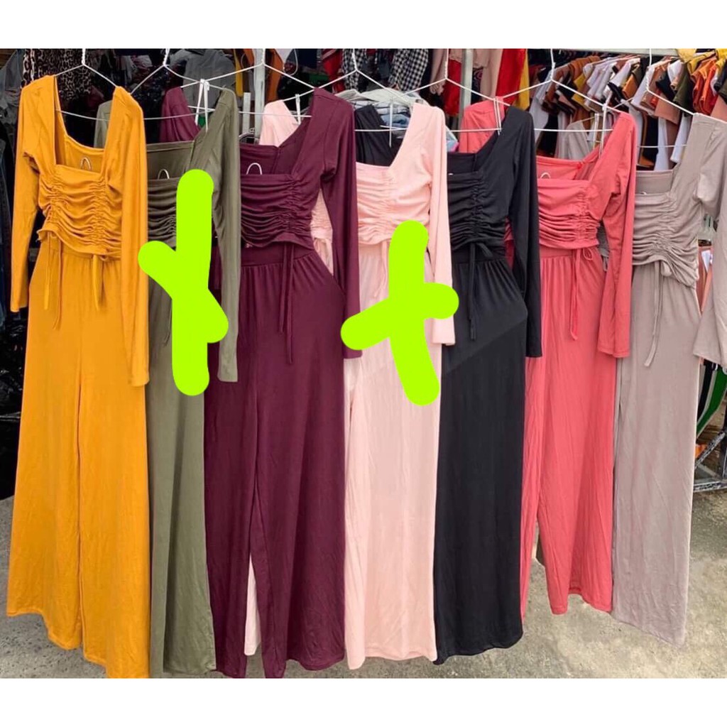 SET ÁO RÚT DÂY QUẦN ỐNG RÔNG SIU XINH