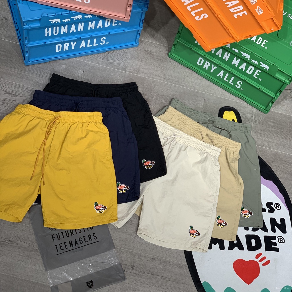 Nigo Human MadeMen and Women Couple Japanese Style Big Duck Beach Loose Leisure Sports Shorts Cropped Pants