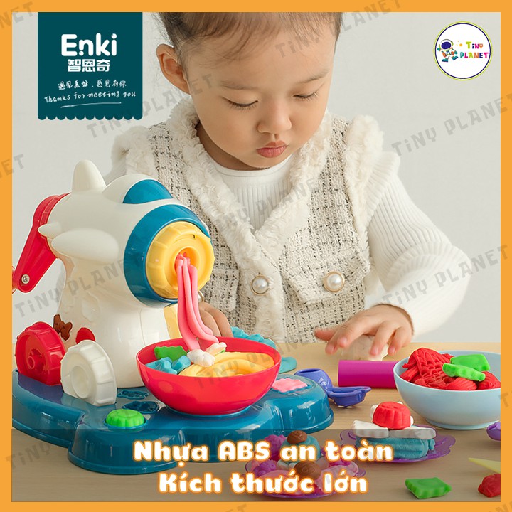 Set đồ chơi đất nặn làm mỳ Ý Enki 23 món