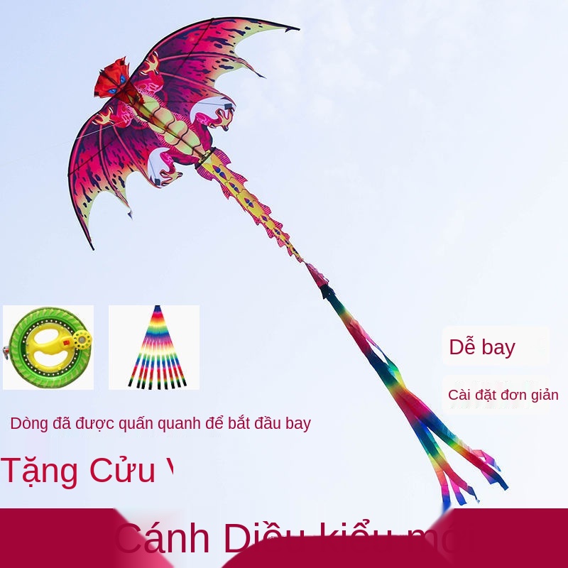 diều khủng long pterosaur mới Weifang đuôi dài phim hoạt hình trẻ em dễ bay lớn dành cho người cuộn đặc biệt