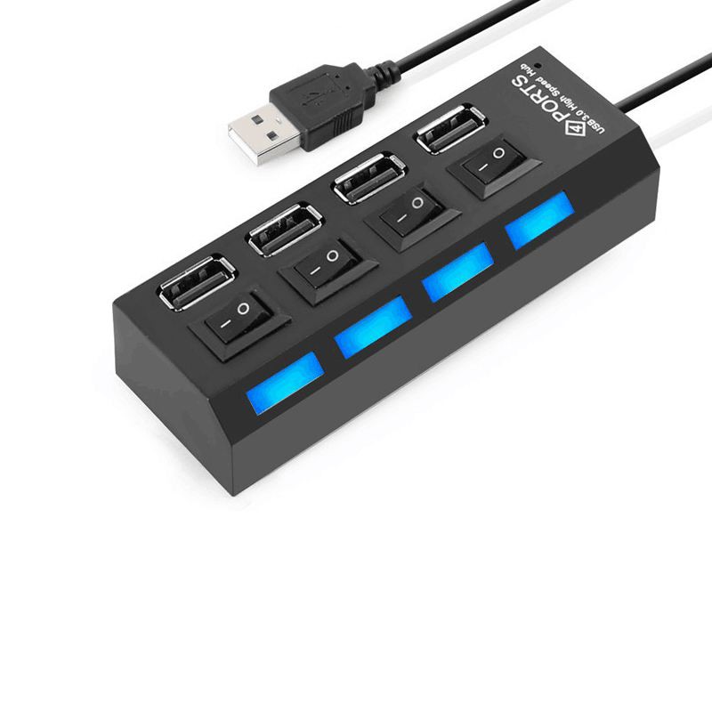 Hub chuyển đổi từ giắc usb sang 4 cổng usb 2.0 tiện lợi