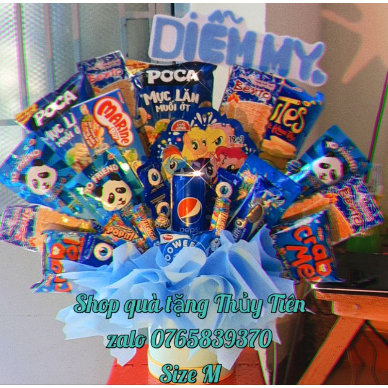 Bó hoa bánh kẹo, quà sinh nhật cho nữ , quà trung thu, quà tặng 20/10 cho mẹ