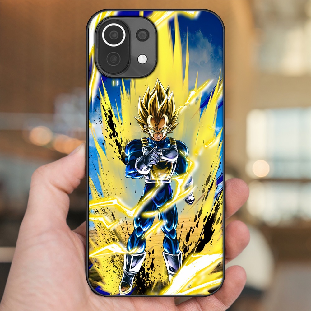 Ốp lưng Xiaomi Mi 11 Lite viền đen in hình Vegeta Dragon Ball