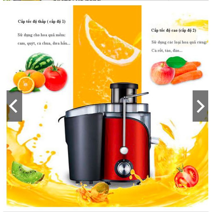 Máy ép trái cây, hoa quả tốc độ chậm JUICER- Bảo hành 6 tháng -  Đa năng 5.0