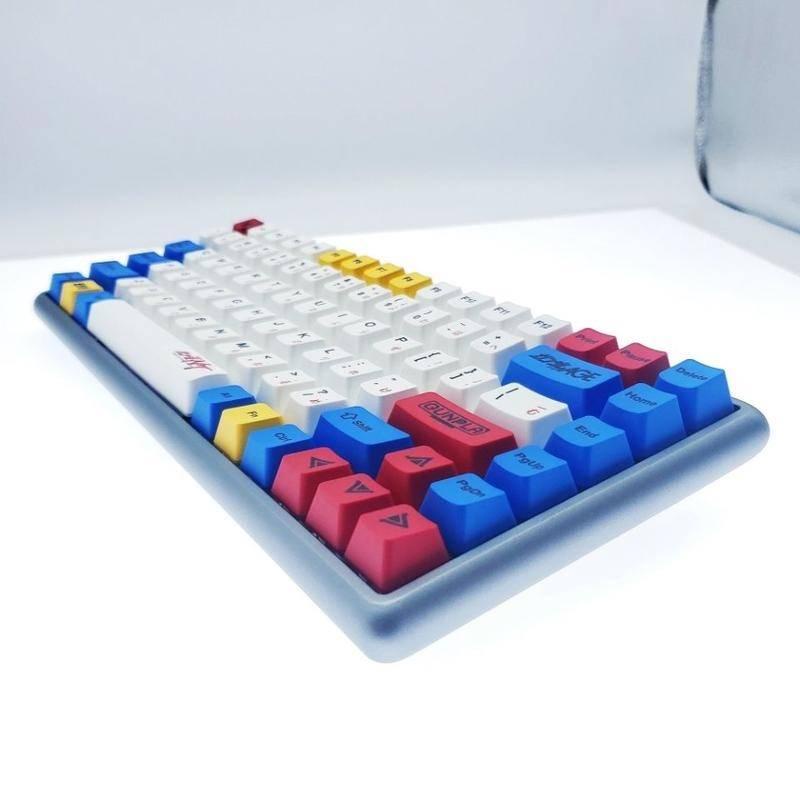 READY STOCK! PBT Gundam Keycap RK68Keycaps, Full Set of Pbt Sublimation Keycaps Suitable for Various Mechanical Keyboard
