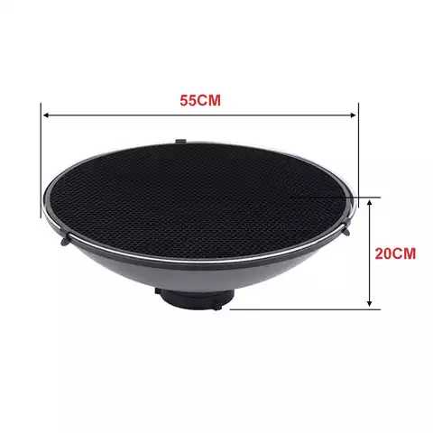 Chóa phản xạ - Beauty Dish QZ-55      WHITE  ///  SILVER
