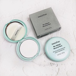Phấn phủ dạng nén kiềm dầu Innisfree - Mineral No Sebum Pact 8.5g
