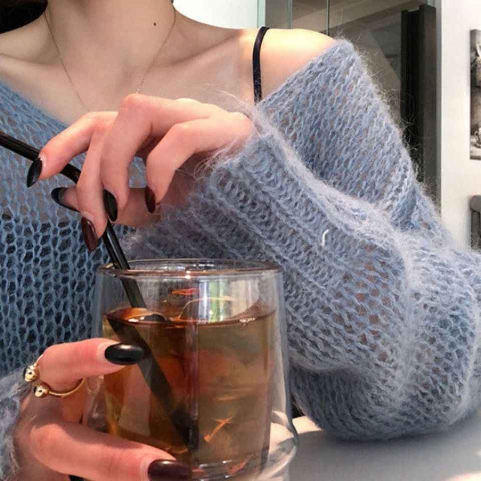 Áo Sweater Mềm Dáng Rộng Thời Trang Mùa Xuân Cho Nữ 2021