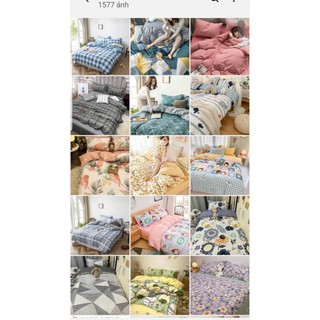 Bộ chăn ga 4 món cotton 3D hàng nhập