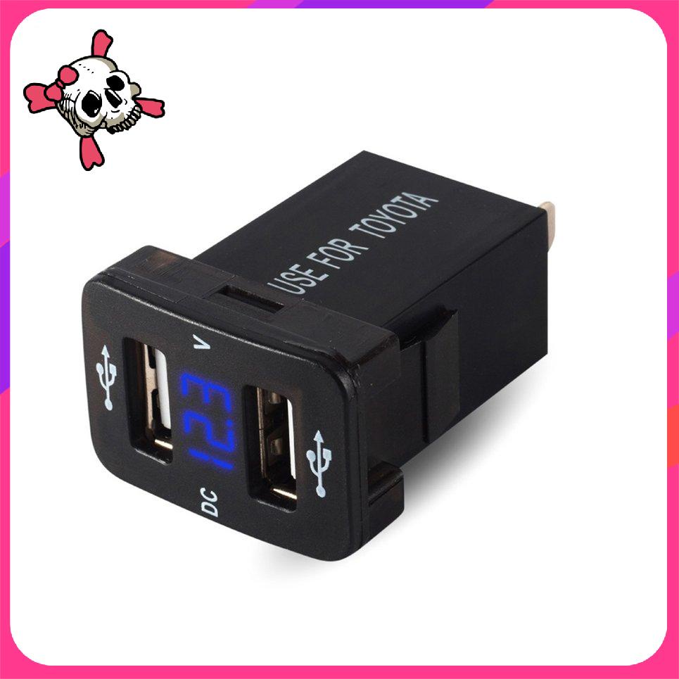 ⚡Fk FK⚡Củ sạc nhanh USB có đèn LED cho xe hơi