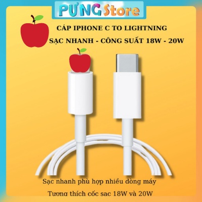 Cáp sạc nhanh IPchân TypeC- Full Box BH 12T