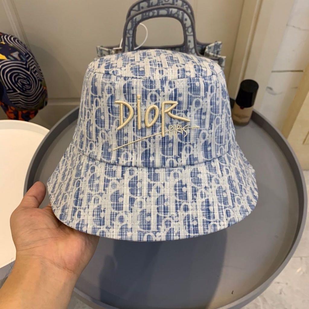 GUCCI Nón Tai Bèo Dior Họa Tiết Rằn Ri Cá Tính Chống Nắng Cho Nam Nữ