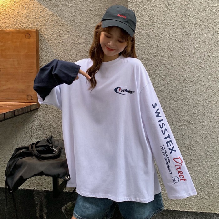 Áo nữ tay dài dáng rộng phong cách Hàn Quốc | BigBuy360 - bigbuy360.vn