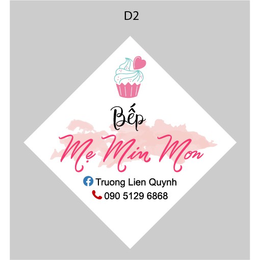 [ Combo 1000 Tag cài bánh ] Thiết kế mẫu, thêm thông tin, địa chỉ tùy ý