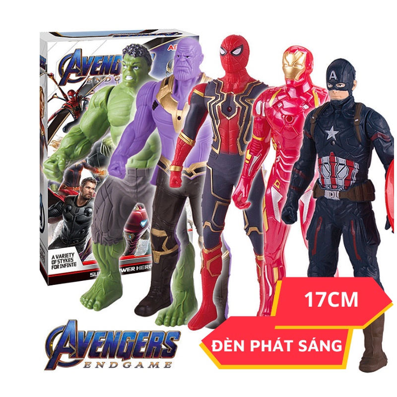 Đồ Chơi Siêu Nhân,Siêu Anh Hùng 30cm Nhựa Bền An Toàn, Có Đèn Phát Sáng ,Âm Thanh, Nhiều Khớp Chuyển Động Linh Hoạt